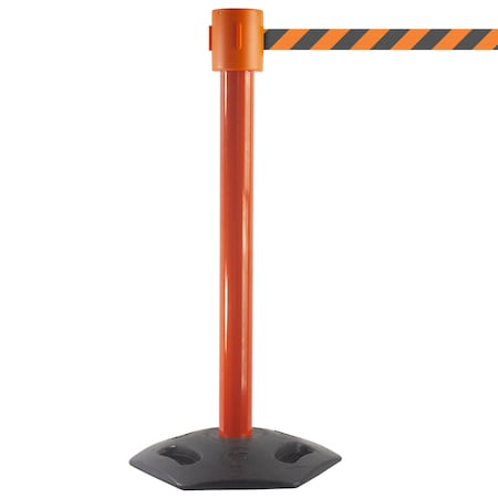 QUEUE SOLUTIONS WeatherMaster 335, Orange, 35' Yellow/black ESD PROTECTED AREA Belt WMR350O-YBEPA350